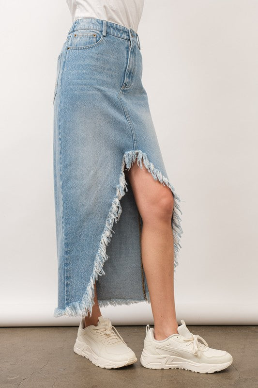 Jagged Edge Denim Skirt | 2 colours