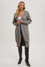 Cable Knit Longline Cardi