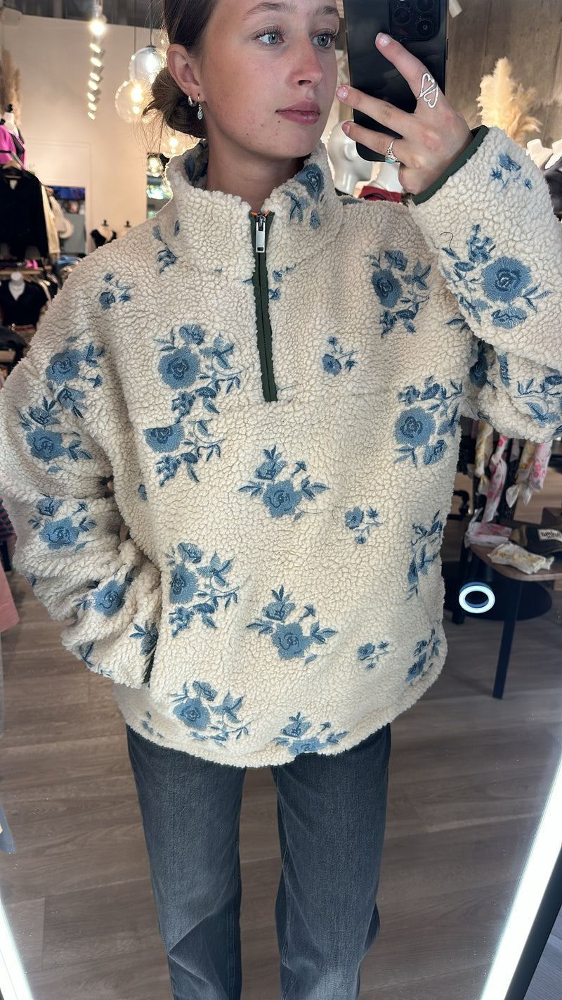 Poppy Sherpa Pullover