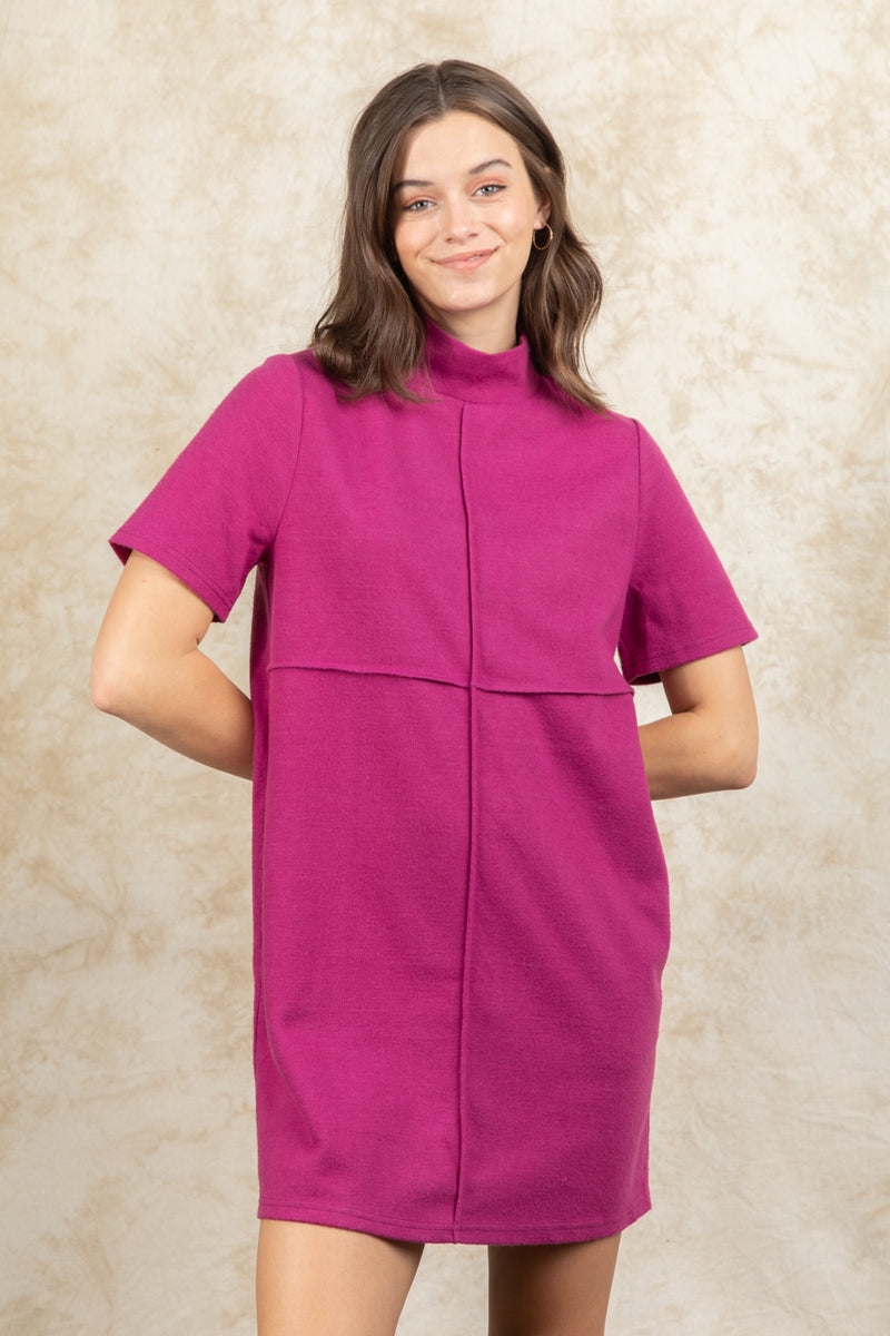Mock Neck Mini Dress | 5 colours