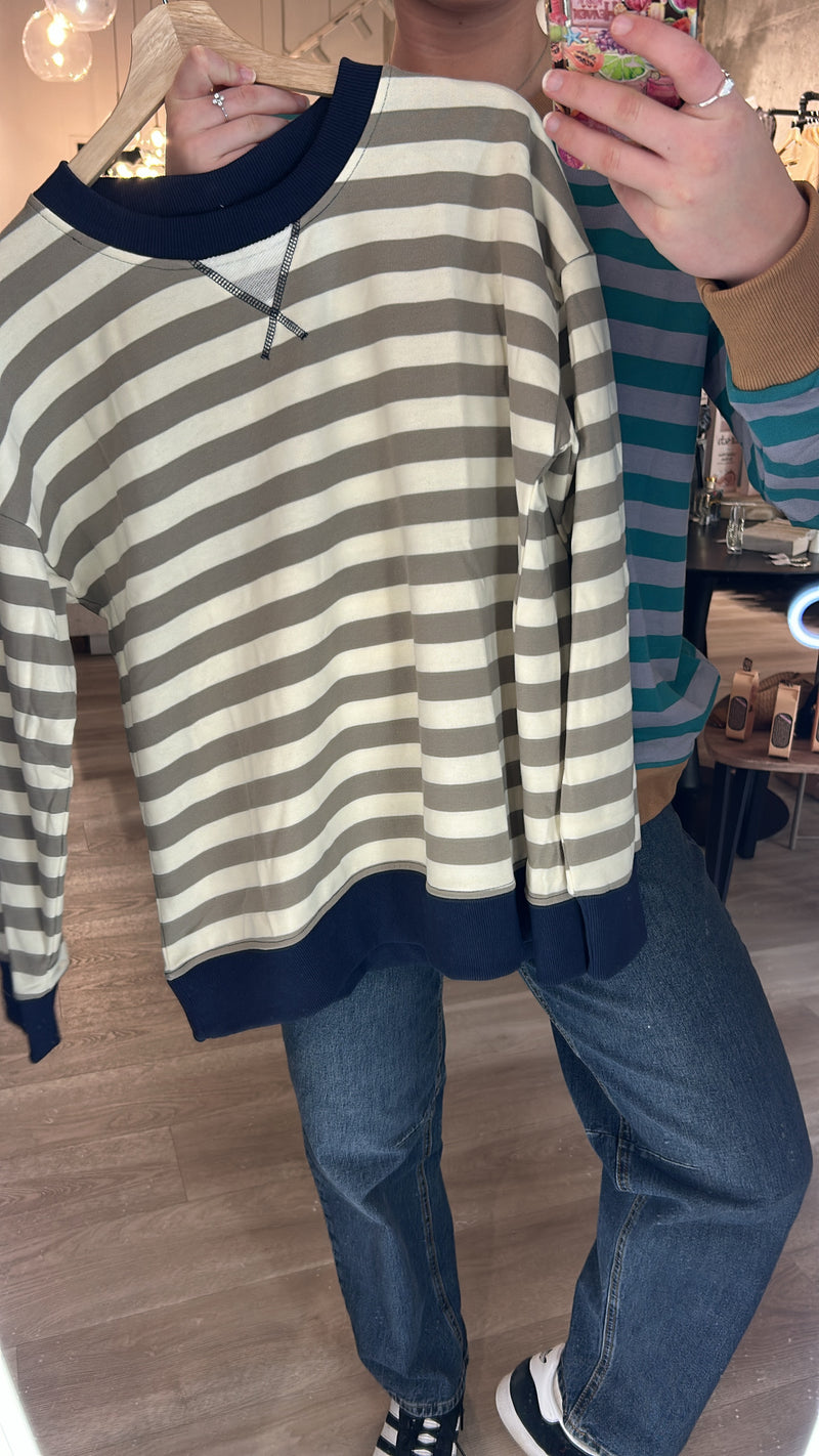 Crisp Stripes Crew | 3 colours