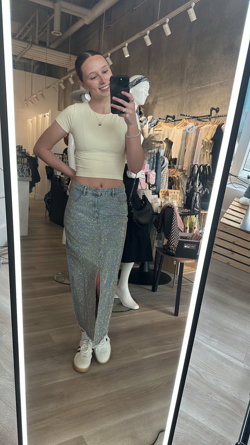 Sassy Sparkle Midi Skirt