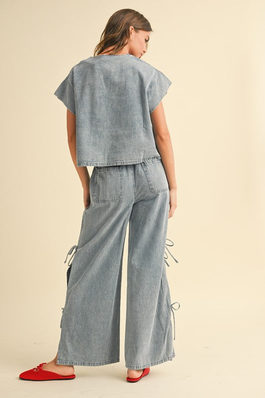 Sweet Pea Tie Jeans