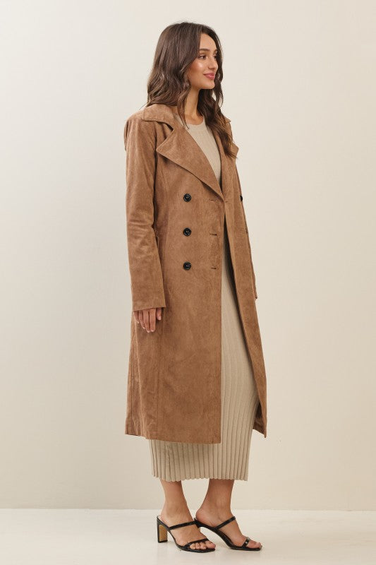 Timeless Suede Trench Coat