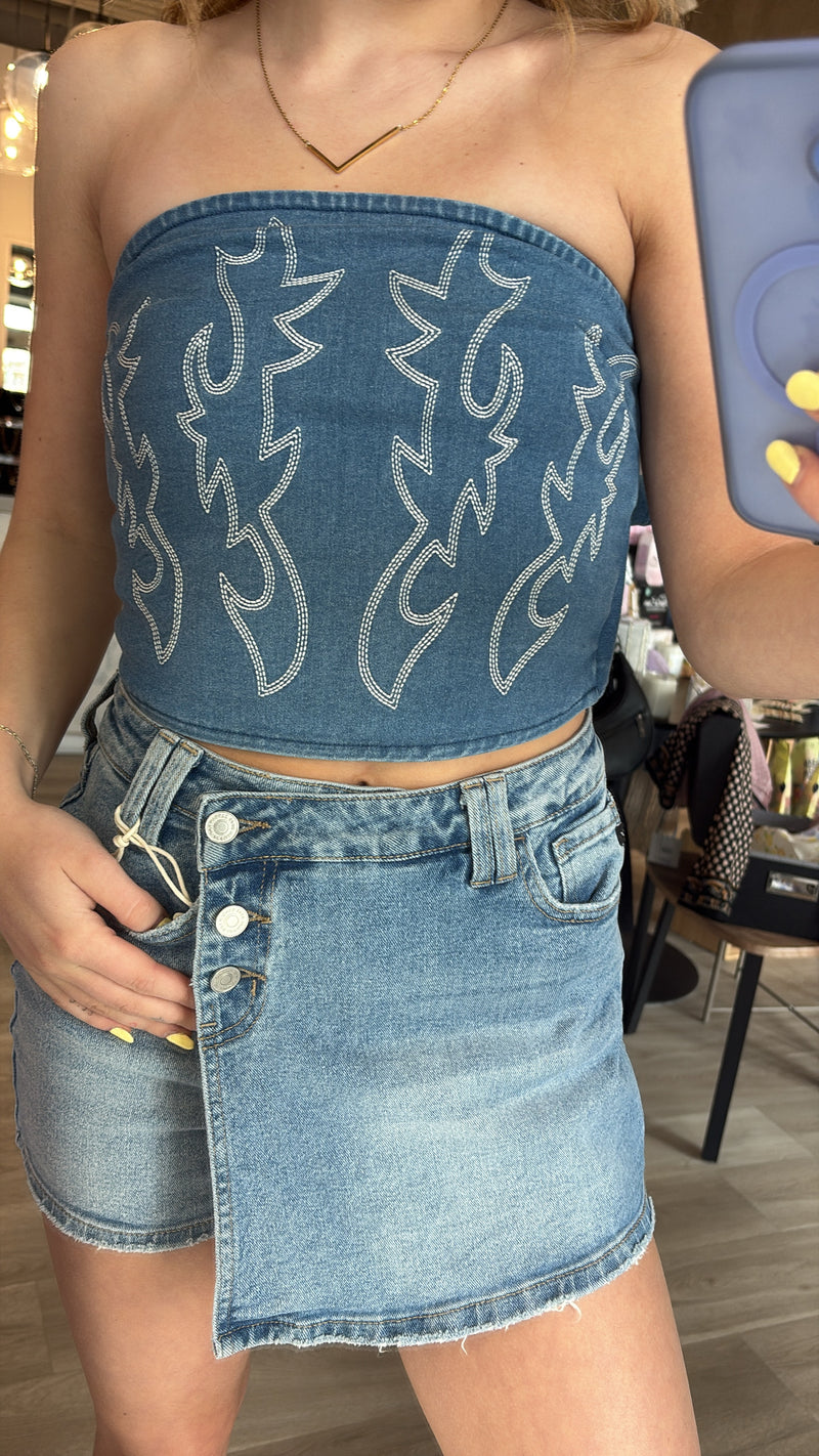 Western Stitch Tube Top | 2 colours