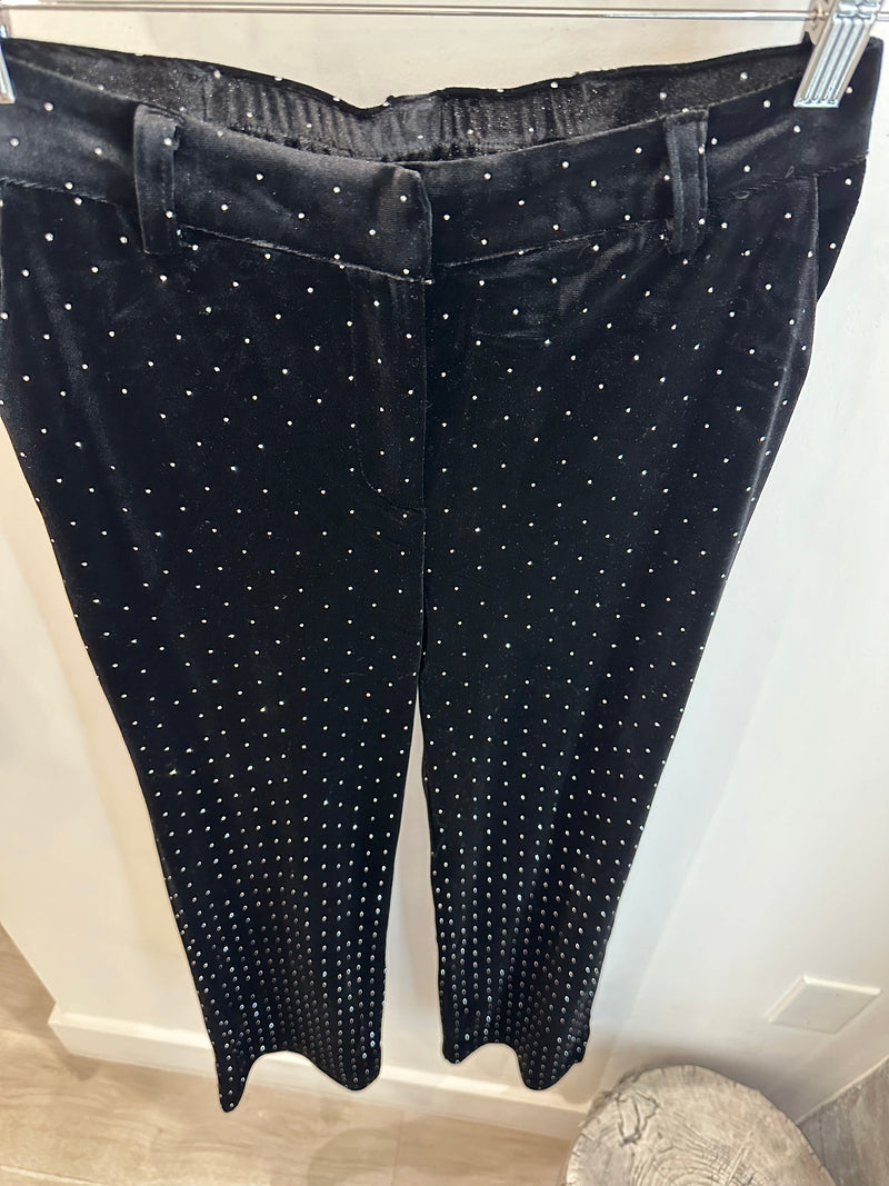 Rhinestone Velvet Trousers