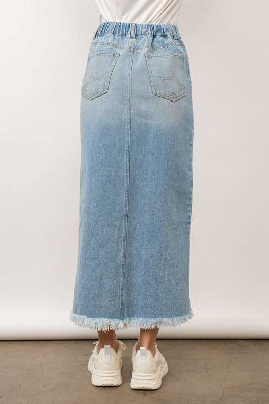 Jagged Edge Denim Skirt | 2 colours