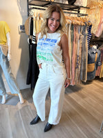 Ivory Frame Barrel Jeans