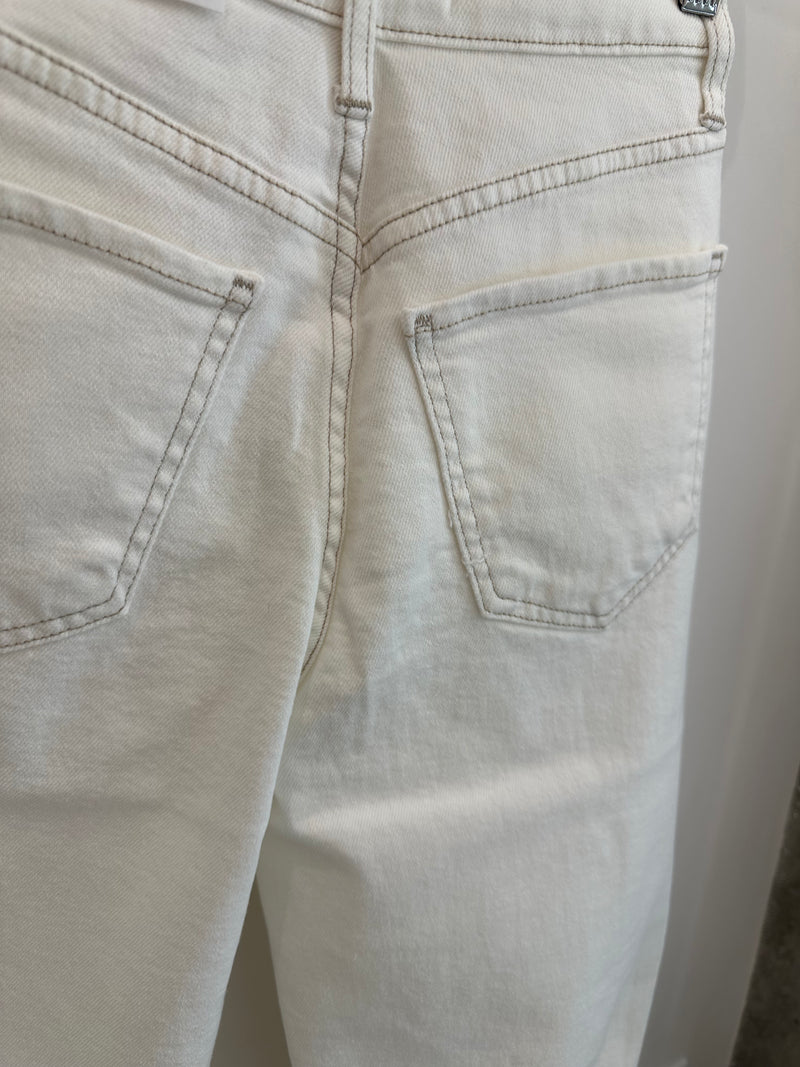 Ivory Frame Barrel Jeans