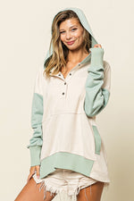 Two Tone Pullover | Cream/Mauve