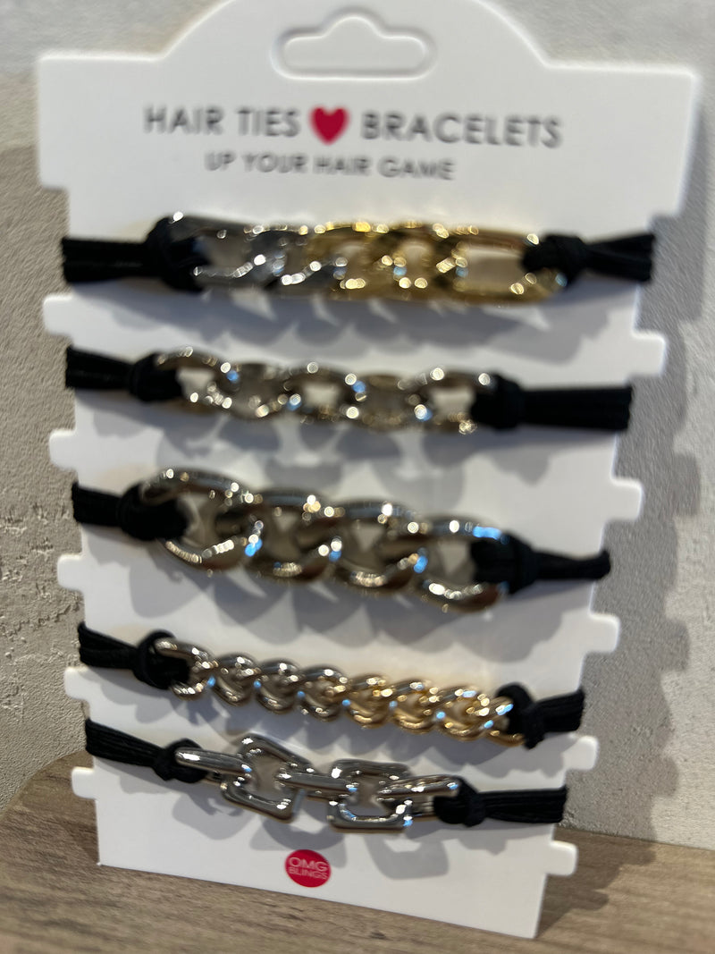 5 Piece Hair Tie / Bracelet Set