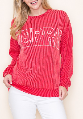 Merry Ribbed Crew | 3 colours