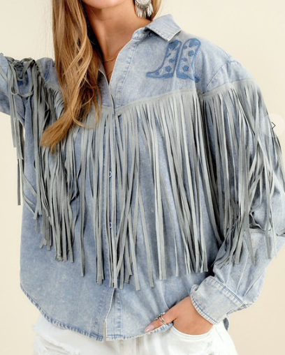 Giddy Up Tassle Top | 2 colours