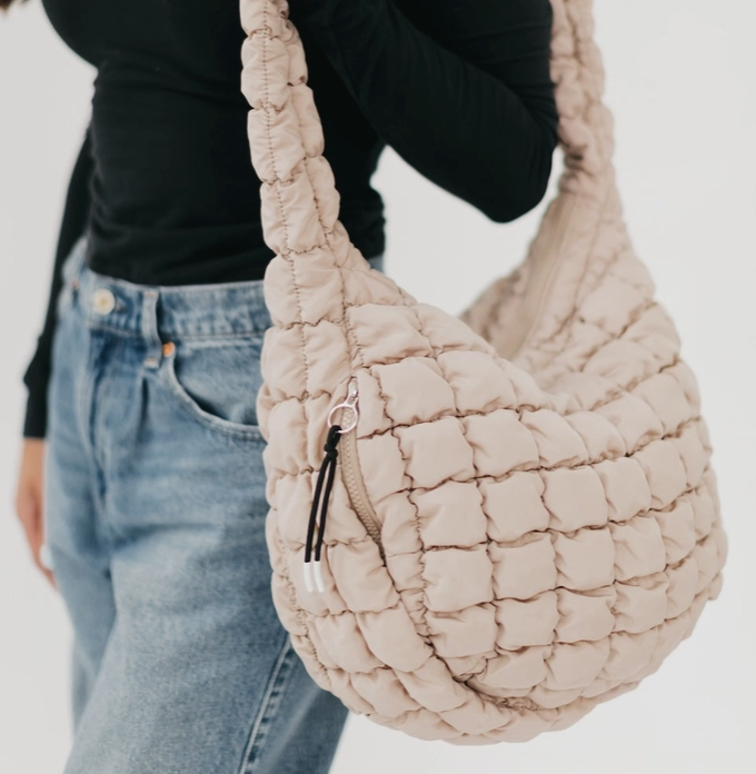 Quilted Hobo Tote | 5 colours