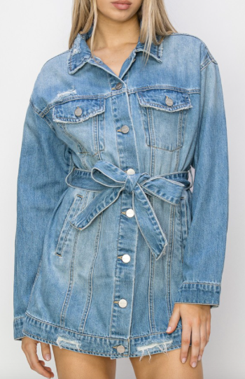 Laura Belted Denim Jacket