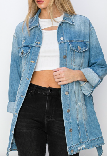 Laura Belted Denim Jacket