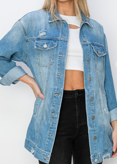 Laura Belted Denim Jacket