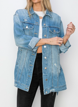 Laura Belted Denim Jacket