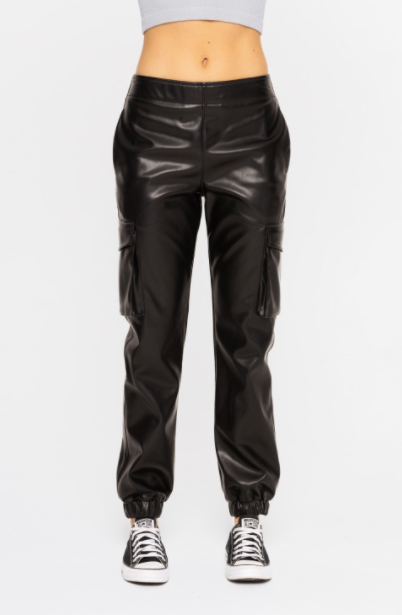 Vicky Vegan Leather Joggers