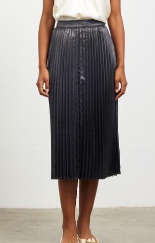 Metallic Pleat Skirt