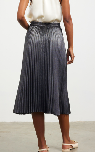 Metallic Pleat Skirt