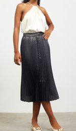 Metallic Pleat Skirt