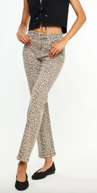 Leopard Straight Leg Denim