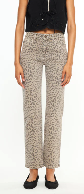 Leopard Straight Leg Denim