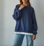 Twofer Pullover Crew | 3 colours