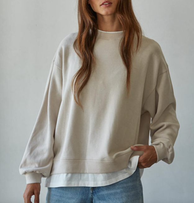 Twofer Pullover Crew | 3 colours
