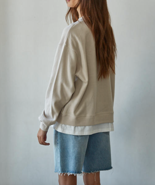 Twofer Pullover Crew | 3 colours