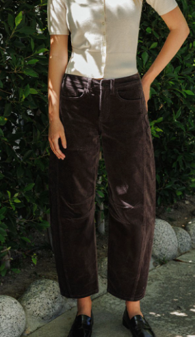 Corded Barrel Pants