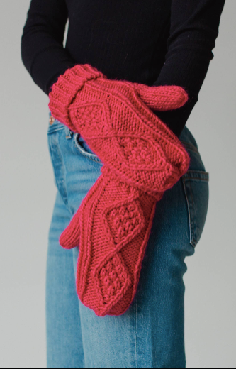 Cable Knit Mitts | 7 colours