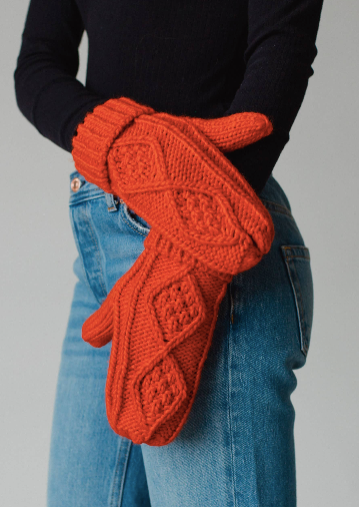 Cable Knit Mitts | 7 colours