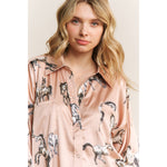 Horsey Time Button Up