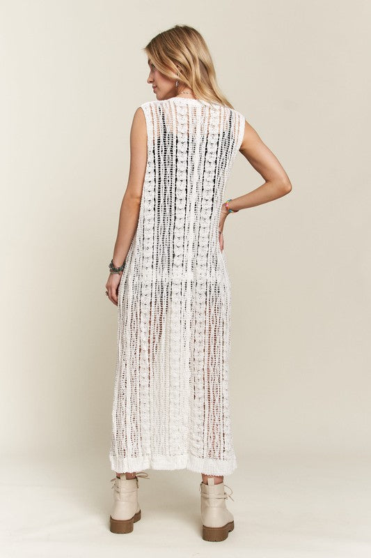 Crochet Maxi Vest | 3 colours