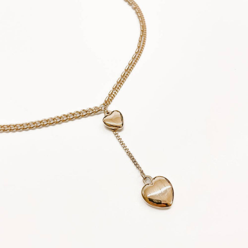 2 Heart Pendant Necklace