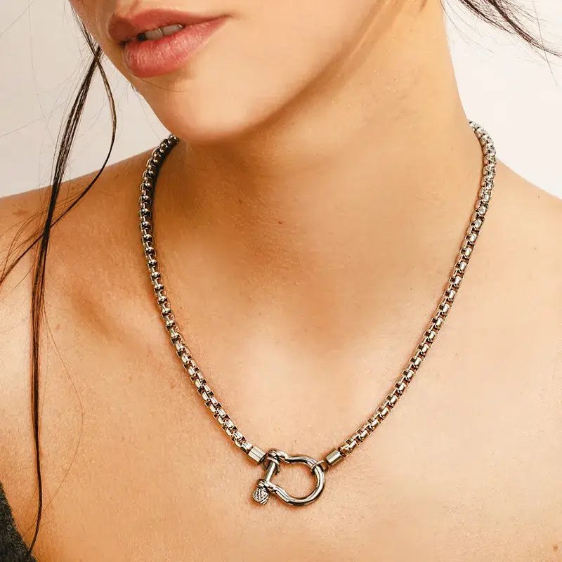 Stainless Rope Buckle Necklace