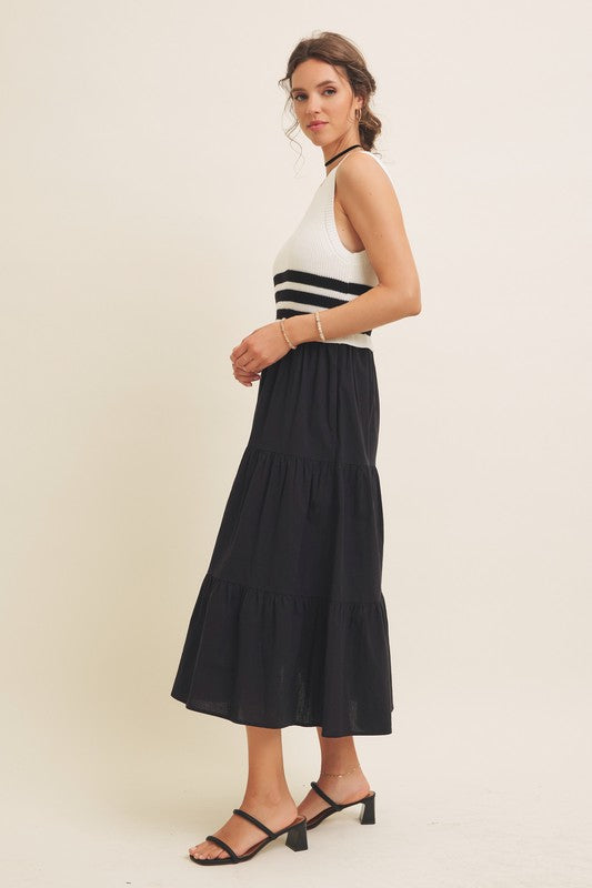 Cleo Stripe Midi Dress