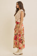 Fall Florals Satin Skirt