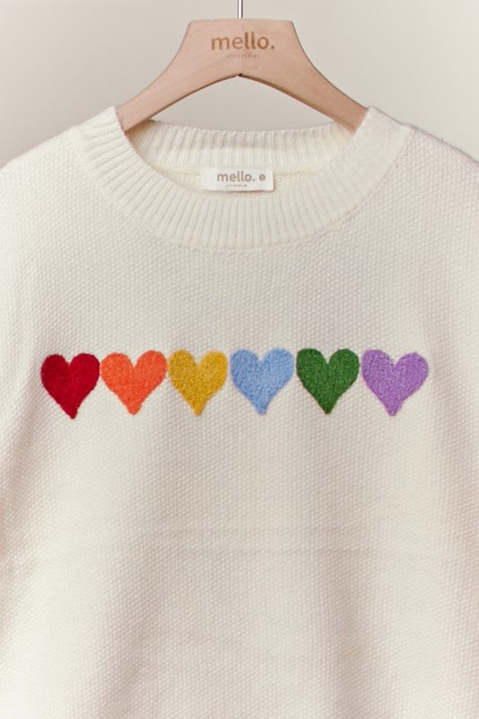 Rainbow Heart Sweater