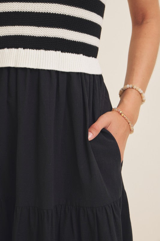 Cleo Stripe Midi Dress