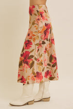 Fall Florals Satin Skirt