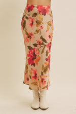 Fall Florals Satin Skirt