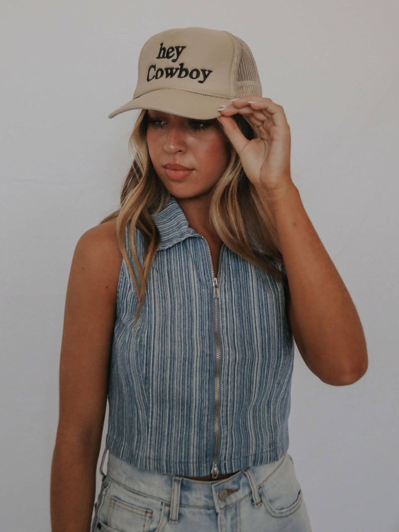 Hey Cowboy Trucker Hat