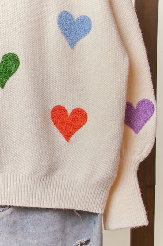 Coloured Hearts Sweater