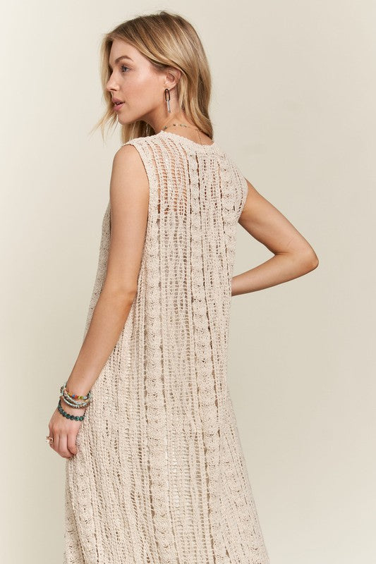 Crochet Maxi Vest | 3 colours