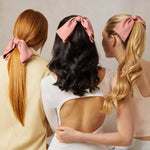 Fabric Bow Hair Clip - Rosewood