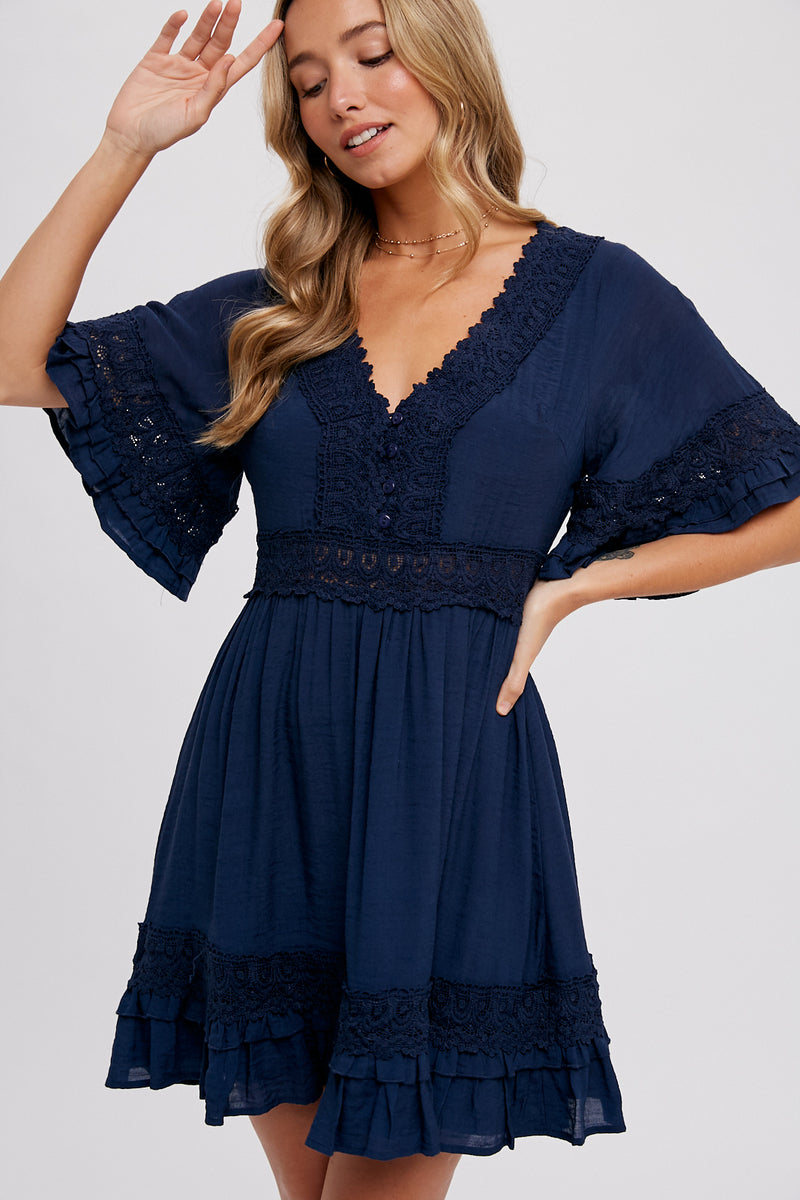 Victoria Mini Dress | Navy