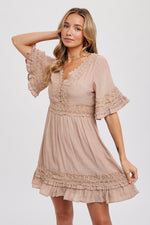 Victoria Mini Dress | Latte